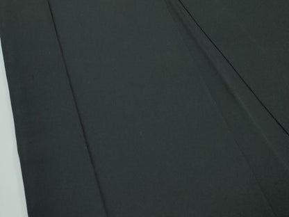 平和屋着物∞極上　男性　黒紋付　長羽織　羽裏：風景文　反端付き　逸品　未使用　CZAA5097s6