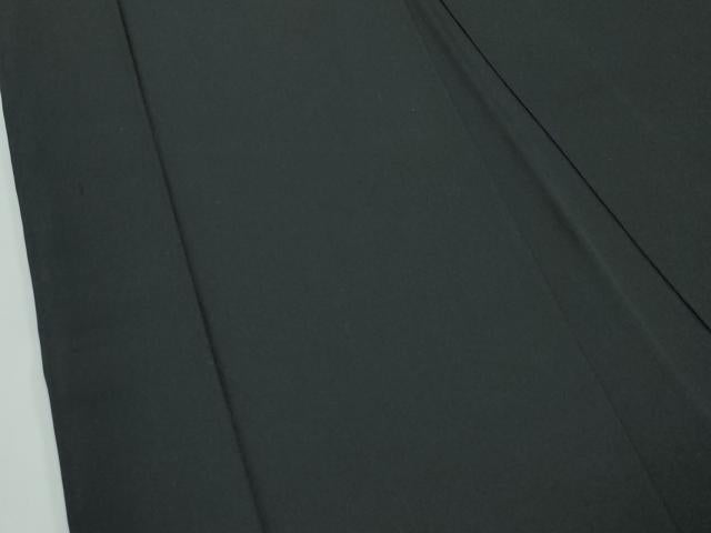 平和屋着物∞極上　男性　黒紋付　長羽織　羽裏：風景文　反端付き　逸品　未使用　CZAA5097s6
