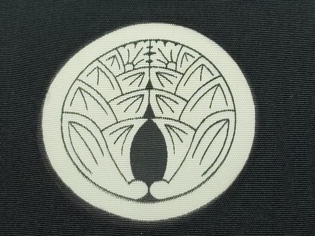 平和屋本店●極上　男性　黒紋付　長羽織セット　羽裏：虎　逸品　CZAA5098s6