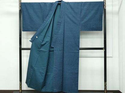 平和屋着物●極上　男性　紬　アンサンブル　キングサイズ　網代織　逸品　未使用　CZAA5107s6