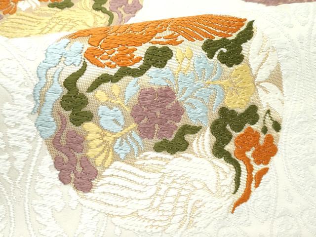 平和屋着物●極上　山口美術織物　皇室　伊勢神宮御用　西陣織　山口克爾染織　太鼓柄袋帯　唐織　立涌有織丸文　金糸　逸品　CZAA5117s6