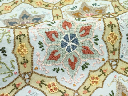 平和屋本店●極上　袋帯　総刺繍　中国三大刺繍　スワトウ相良刺繍　亀甲花文　金彩　逸品　CZAA5121s6