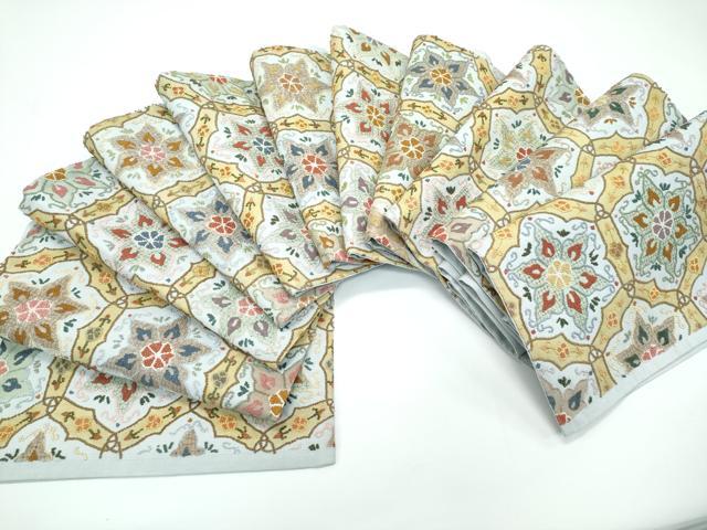 平和屋本店●極上　袋帯　総刺繍　中国三大刺繍　スワトウ相良刺繍　亀甲花文　金彩　逸品　CZAA5121s6