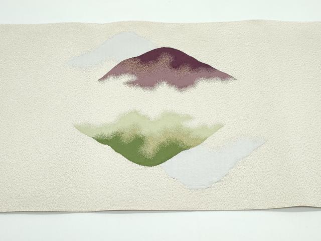 平和屋着物●極上　名門　浅田綴　八寸名古屋帯　連山　金糸　健勝苑扱い　共箱・証紙・保証書・懐紙入れ付き　逸品　未使用　CZAA5134s6