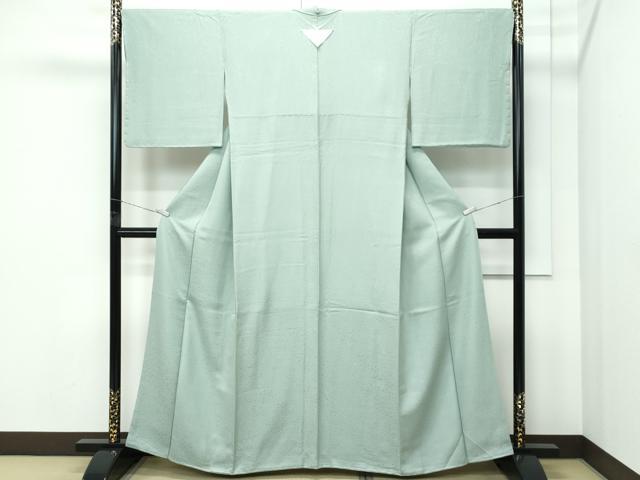 平和屋着物●極上　色無地　山葵色　箔散らし　逸品　未使用　CZAA5141s6