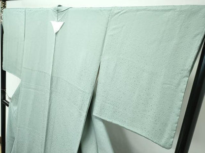 平和屋着物●極上　色無地　山葵色　箔散らし　逸品　未使用　CZAA5141s6