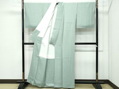 平和屋着物●極上　色無地　山葵色　箔散らし　逸品　未使用　CZAA5141s6