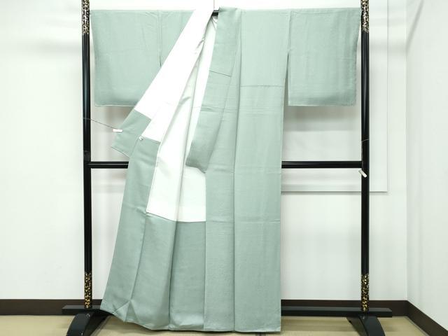 平和屋着物●極上　色無地　山葵色　箔散らし　逸品　未使用　CZAA5141s6