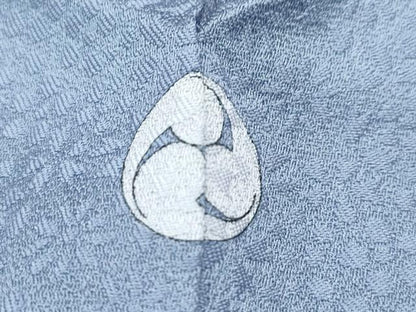 平和屋着物●極上　京友禅の人間国宝　上野為二監修　色無地　錫色　舞花地紋　逸品　未使用　CZAA5142s6
