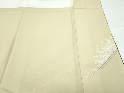 平和屋着物●極上　訪問着　絞り　流水舞花文　暈し染め　銀通し地　逸品　CZAA5145s6