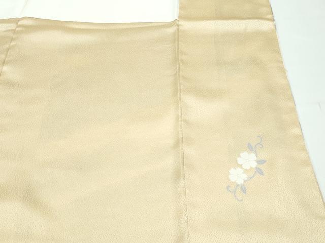 平和屋着物●極上　訪問着　駒刺繍　草花霞文　暈し染め　金彩　蜂蜜色地　逸品　CZAA5148s6