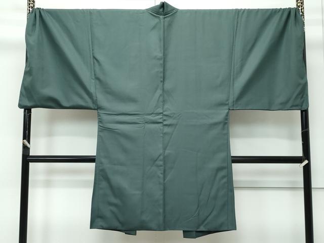 平和屋着物∞極上　男性　長羽織　キングサイズ　色無地　革色　羽裏：虎　逸品　CZAA5153s6