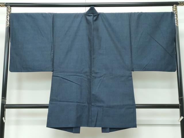 平和屋着物∞極上　男性　長羽織　紬地　霞文　逸品　CZAA5155s6