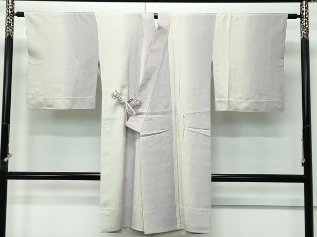 平和屋着物∞極上　道中着　ロング丈　単衣　お召地　葡萄唐草地紋　逸品　CZAA5160s6