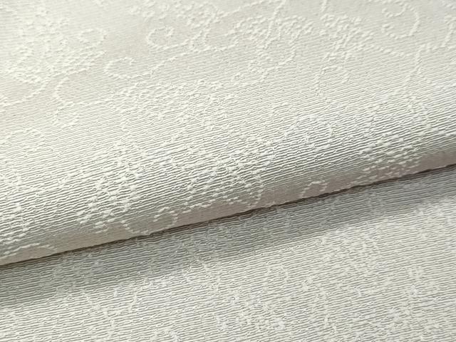 平和屋着物∞極上　道中着　ロング丈　単衣　お召地　葡萄唐草地紋　逸品　CZAA5160s6