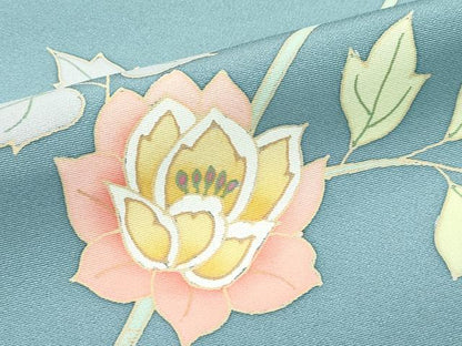 平和屋着物●極上　訪問着　友禅　枝花文　千草色地　逸品　未使用　CZAA5170s6