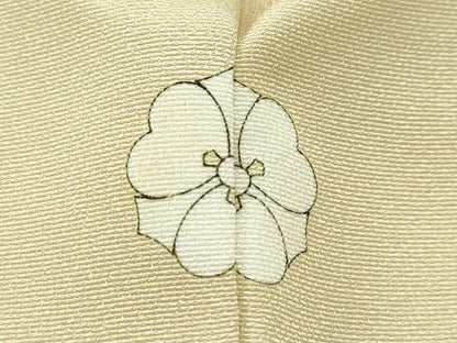 平和屋本店●極上　創業460年・千總　訪問着　刺繍　草花文　蛍暈し　金彩　ブロンド色地　逸品　CZAA5173s6