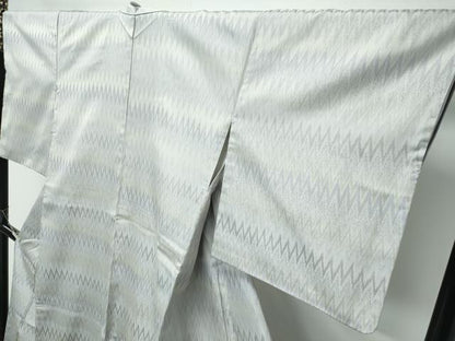 平和屋着物●極上　お召　幾何学文様　逸品　CZAA5174s6