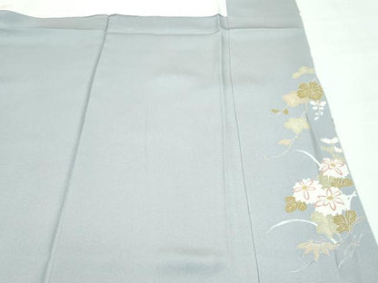 平和屋着物●極上　訪問着　駒刺繍　風景草花文　暈し染め　金彩　逸品　CZAA5176s6