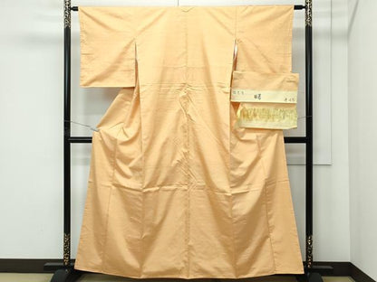 平和屋着物●極上　紅花紬　米沢　新田秀次　曙　証紙付き　逸品　未使用　CZAA5177s6
