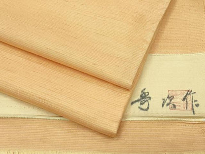 平和屋着物●極上　紅花紬　米沢　新田秀次　曙　証紙付き　逸品　未使用　CZAA5177s6