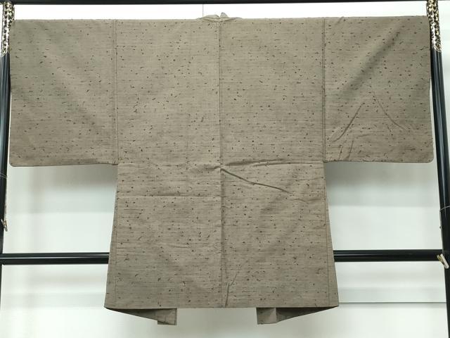 平和屋着物∞極上　男性　長羽織　髭紬地　灰汁色地　逸品　CZAA5181s6
