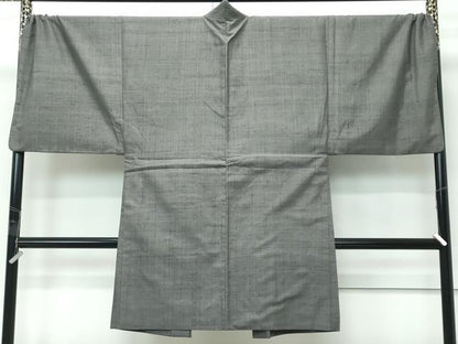 平和屋本店∞希少　男性　キングサイズ　長羽織　秦荘紬　蛍庵　手織り　霞文　東急百貨店扱い　証紙付き　逸品　CZAA5753s6