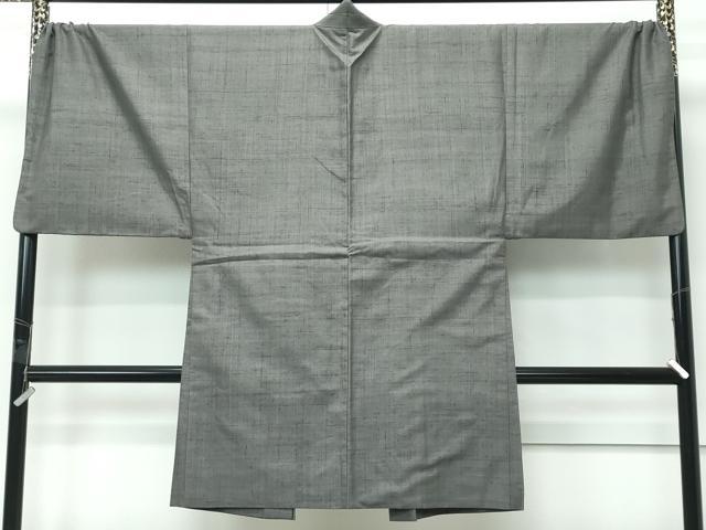 平和屋本店∞希少　男性　キングサイズ　長羽織　秦荘紬　蛍庵　手織り　霞文　東急百貨店扱い　証紙付き　逸品　CZAA5753s6