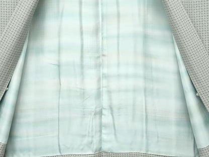 平和屋着物∞極上　男性　キングサイズ　長羽織　網目文様　逸品　CZAA5185s6