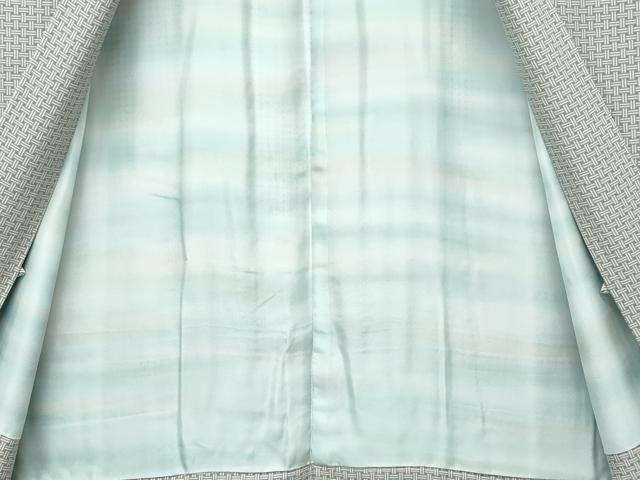 平和屋着物∞極上　男性　キングサイズ　長羽織　網目文様　逸品　CZAA5185s6