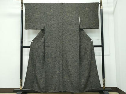 平和屋着物●極上　池田重子コレクション　小紋　葉尽くし　金彩　逸品　CZAA5187s6