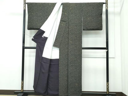 平和屋着物●極上　池田重子コレクション　小紋　葉尽くし　金彩　逸品　CZAA5187s6