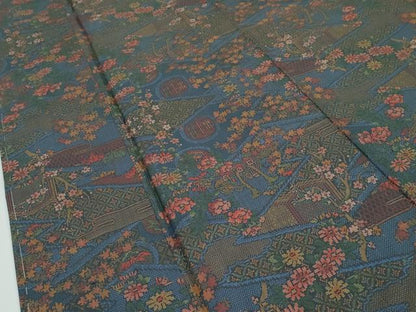 平和屋着物●極上　都喜ヱ門　本場大島紬　7マルキ　源氏絵巻　吉沢キク作　藤絹織物謹製　証紙付き　逸品　未使用　CZAA5190s6