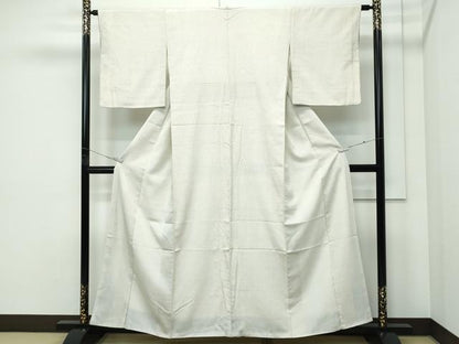 平和屋着物●極上　本塩沢　蚊絣　反端付き　逸品　CZAA5191s6