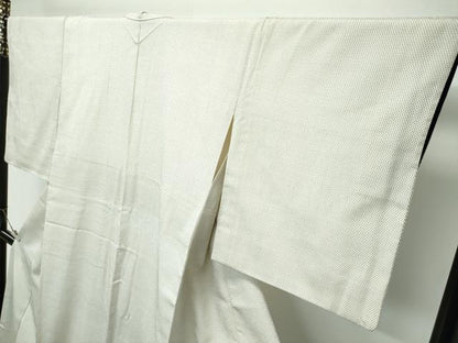 平和屋着物●極上　本塩沢　蚊絣　反端付き　逸品　CZAA5191s6