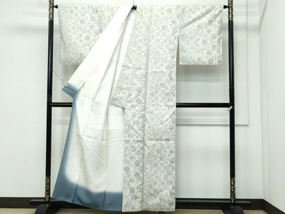 平和屋着物●極上　本場大島紬　白大島　伝宝絣　むらなか謹製　ますいわ屋扱い　証紙付き　逸品　CZAA5192s6