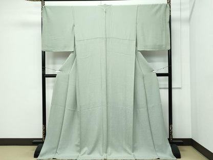 平和屋着物●極上　色無地　柳茶色　氷割地紋　トールサイズ　逸品　CZAA5193s6