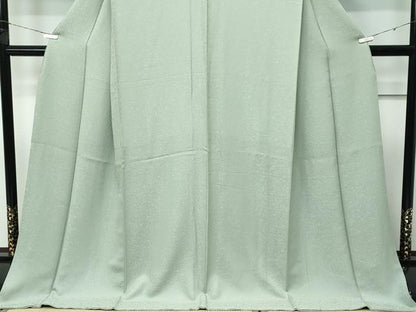 平和屋着物●極上　色無地　柳茶色　氷割地紋　トールサイズ　逸品　CZAA5193s6
