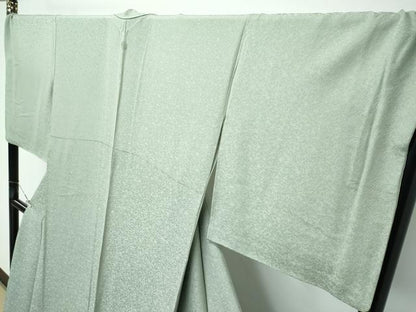 平和屋着物●極上　色無地　柳茶色　氷割地紋　トールサイズ　逸品　CZAA5193s6