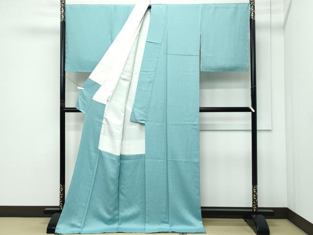 平和屋着物●極上　色無地　青磁色　逸品　未使用　CZAA5194s6