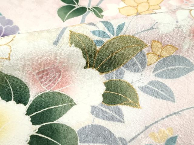 平和屋本店●極上　訪問着　籬草花文　暈し染め　金彩　逸品　未使用　CZAA5196s6