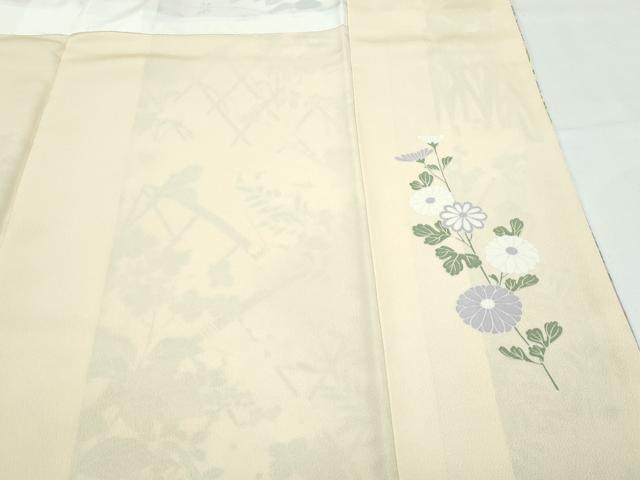 平和屋本店●極上　訪問着　籬草花文　暈し染め　金彩　逸品　未使用　CZAA5196s6