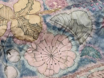 平和屋着物●極上　訪問着　辻が花　暈し染め　金通し地　蘇芳香色地　逸品　未使用　CZAA5199s6