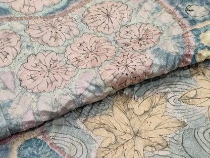平和屋着物●極上　訪問着　辻が花　暈し染め　金通し地　蘇芳香色地　逸品　未使用　CZAA5199s6