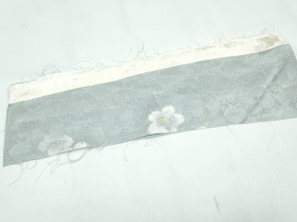 平和屋着物●極上　訪問着　草花文　暈し染め　金通し地　柳鼠色地　反端付き　逸品　未使用　CZAA5200s6