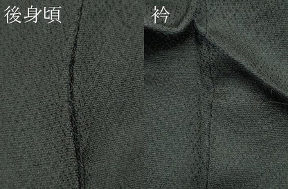 平和屋着物▽極上　男性　長羽織　スリーシーズン　春夏秋　塵除け　お召地　色無地　黒地　逸品　CZAA5208s6