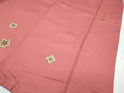 平和屋着物●極上　世界的友禅作家　千地泰弘　千地天女　訪問着　正倉院花文　暈し染め　金彩　赭色地　逸品　CZAA5214s6