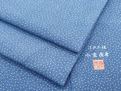 平和屋着物●極上　人間国宝　小宮康孝　江戸小紋　大小あられ　薄花色地　三越扱い　逸品　CZAA5217s6