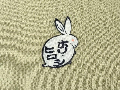 平和屋着物●極上　人形作家・ホリヒロシ　訪問着　源氏香花文　暈し染め　金彩　鬼しぼ縮緬　櫨色地　逸品　CZAA5218s6