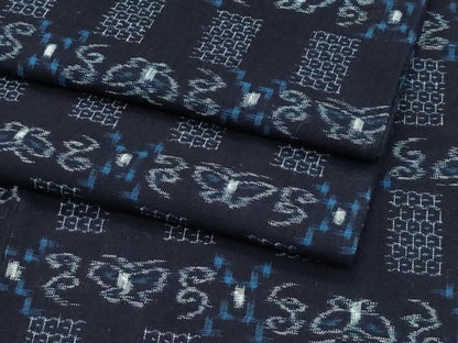 平和屋着物▽極上　久留米絣　単衣　亀甲舞蝶文　綿　逸品　CZAA5220s6